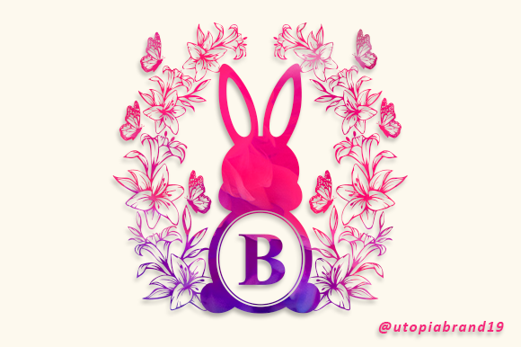 Bunny Flowers Monogram Font