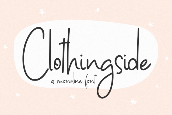 Clothingside Font: Cute & Readable for Crafts