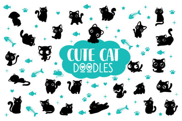 Cute Cat Doodles Font