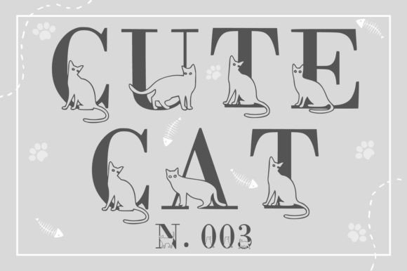 Cute Cat N.003 Font for Business