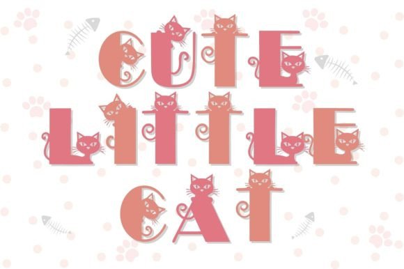 Cute Little Cat Font for Creative Campaigns