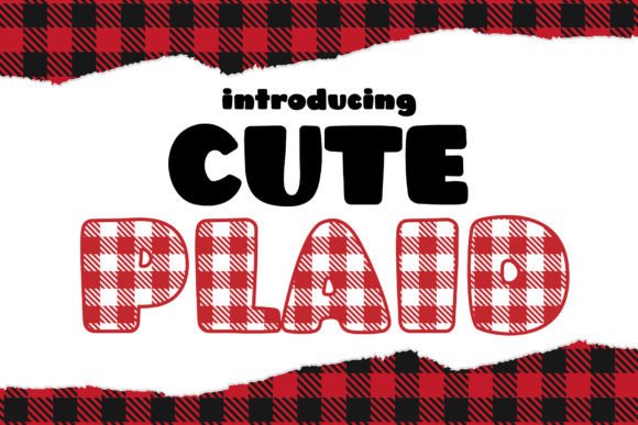 Cute Plaid Font: A Cozy Touch for Design