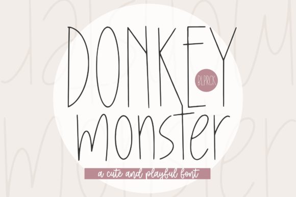 Donkey Monster: A Handwritten Font for Creative Projects