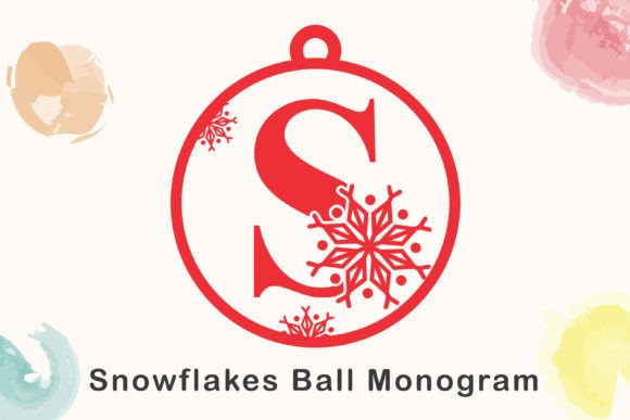 Snowflakes Ball Monogram Font